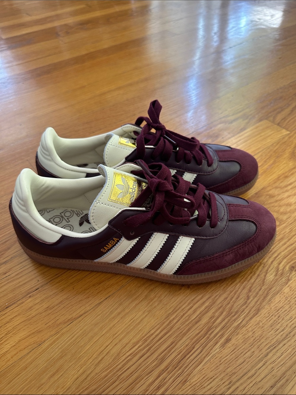 adidas Samba in Maroon - Picture 4 of 7
